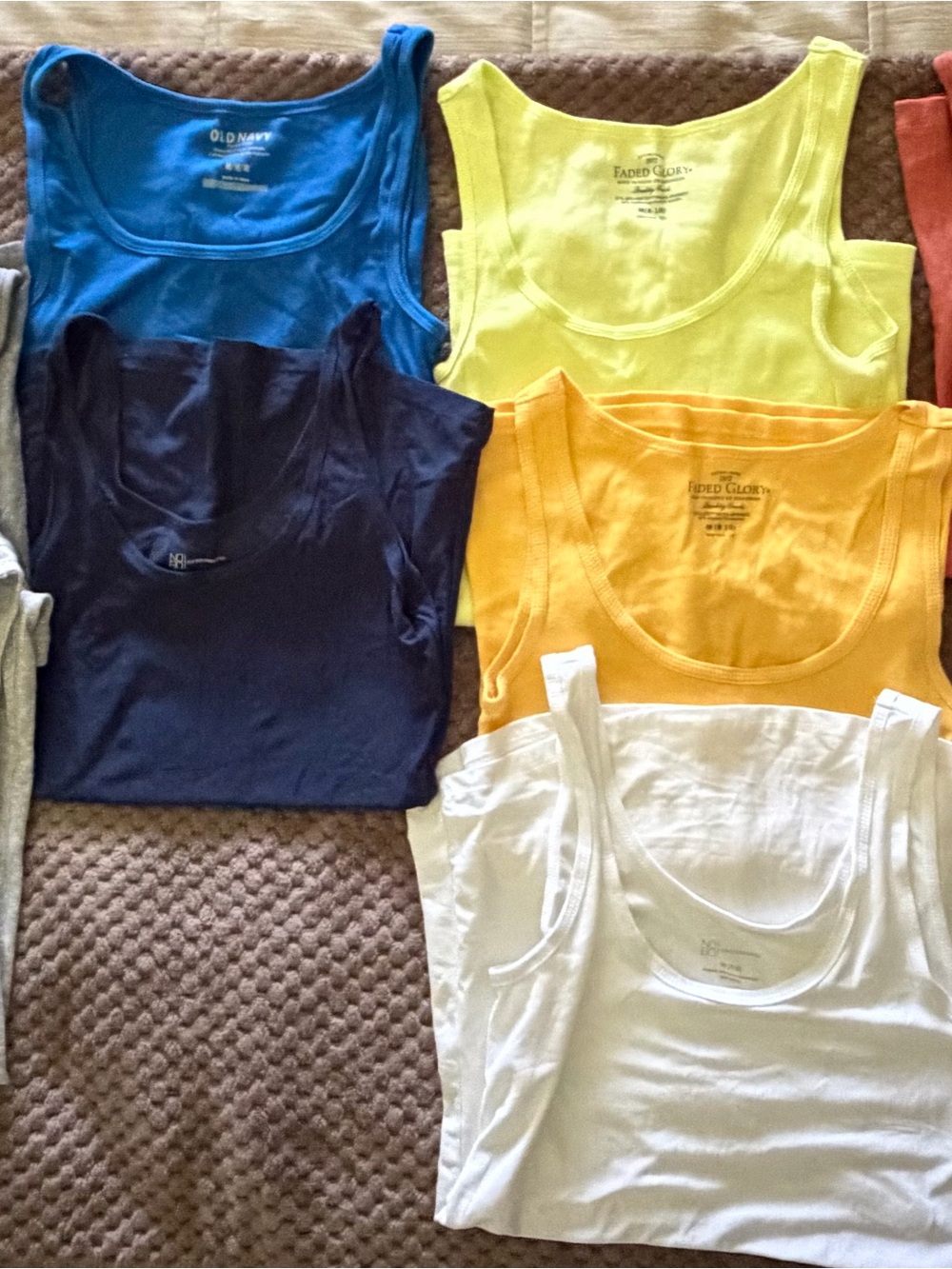 Women's Tank Tops in Various colors and materials (set of 9)